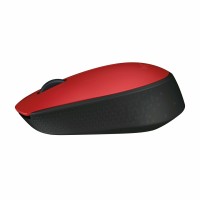 Мышь беспроводная Logitech M171, Red Black, USB (2.4 GHz), 1000 dpi, 3 кнопки, 1