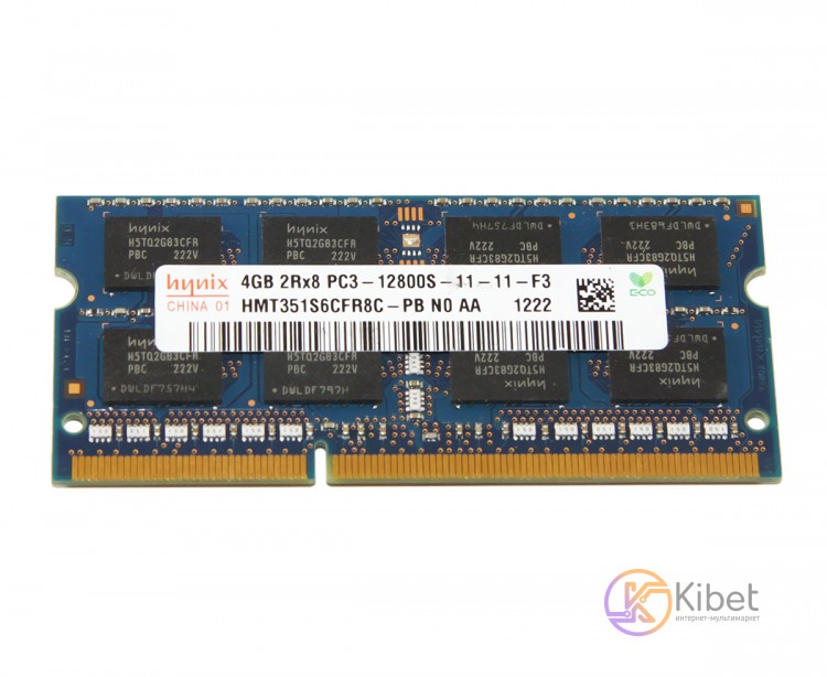 Модуль памяти SO-DIMM 4Gb, DDR3, 1600 MHz (PC3-12800), Hynix, 1.5V (HMT351S6BFR8