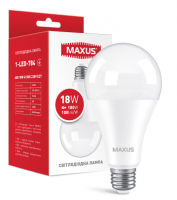 Лампа светодиодная E27, 18W, 4100K, A80, Maxus, 1800 lm, 220V (1-LED-784)
