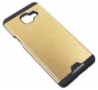 Крышка-бампер пластик+металл Motomo Soft touch for Samsung Galaxy A310, Gold