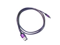 Кабель USB - microUSB, NoName, Gold Purple, 1 м, алюминиевые коннектора, оплет