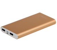 Универсальная мобильная батарея 10000 mAh, Nomi E100 (2.1A, 2USB) Gold