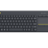 Клавиатура Logitech K400 Plus, Black, беспроводная, компактная, бесшумная, с сен