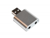 Звуковая карта USB 2.0, 7.1, Dynamode C-Media 108 Silver, 90 дБ, EAX2.0 A3D1.0