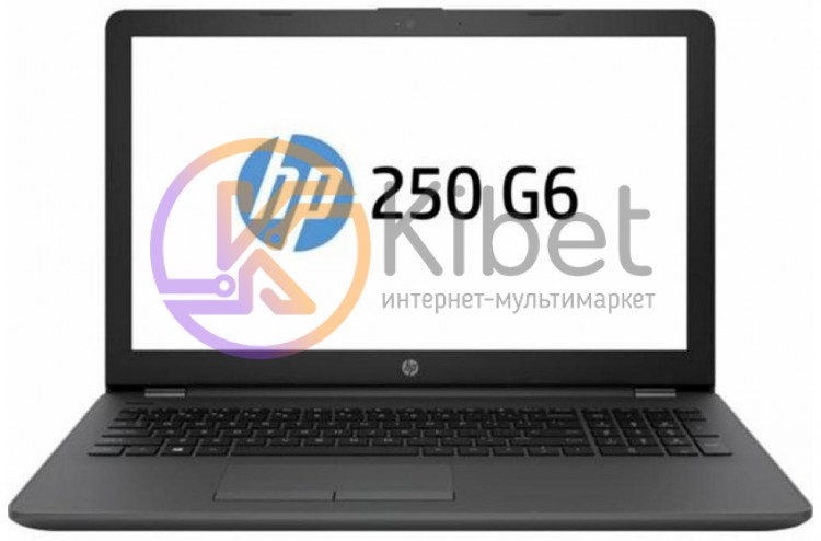 Ноутбук 15' HP 250 G6 (3VJ19EA) Dark Ash 15.6', матовый LED (1366x768), Intel Ce