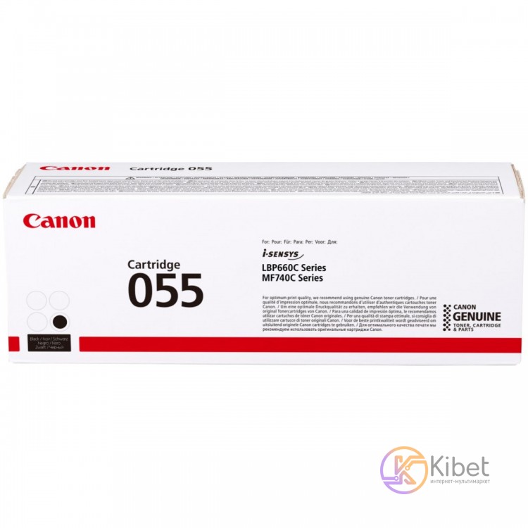 Картридж Canon 055, Black, MF742 744 746, LBP663 664, 2300 стр (3016C002)