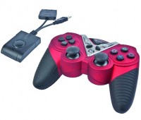 Геймпад Gembird JPD-ST04W Black Red, Wireless, вибрация, совместим с PC PS2 PS3