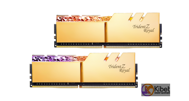 Модуль памяти 8Gb x 2 (16Gb Kit) DDR4, 3000 MHz, G.Skill Trident Z Royal RGB, Go