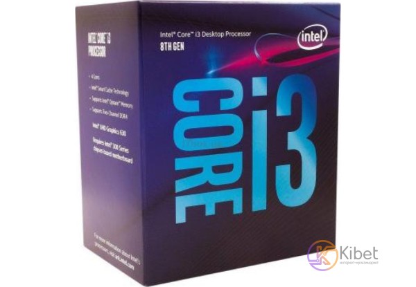 Процессор Intel Core i3 (LGA1151) i3-8300, Box, 4x3.7 GHz, UHD Graphic 630 (1100