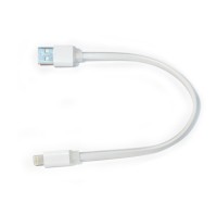 Кабель USB - Lightning, ColorWay, White, 25 см, Shrink (CW-CBUM-LM25W)