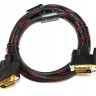 Кабель DVI - 1.5м DVI-D 24 24 gold-plated connectors, black
