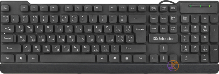 Клавиатура Defender Element HB-190 (UKR), Black, USB, плоская конструкция корпус