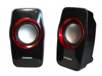 Колонки 2.0 GreenWave SA-602 Black-Red, Sat: 2x3Вт, 80-20000Hz, пластик, RCA, US