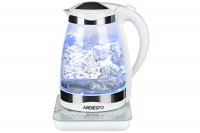 Чайник Ardesto EKL-1319HW White, 1800W, 1.8 л, дисковый, стекло, 7 режимов контр