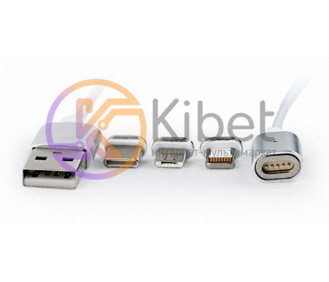 Кабель USB 2.0 - 1.0м AM Lightning Micro Type-C Cablexpert CC-USB2-AMLM31-1M, с