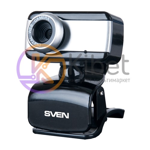 Web камера Sven IC-320web Black, 1.3 Mpx, 640x480, USB 2.0, встроенный микрофон