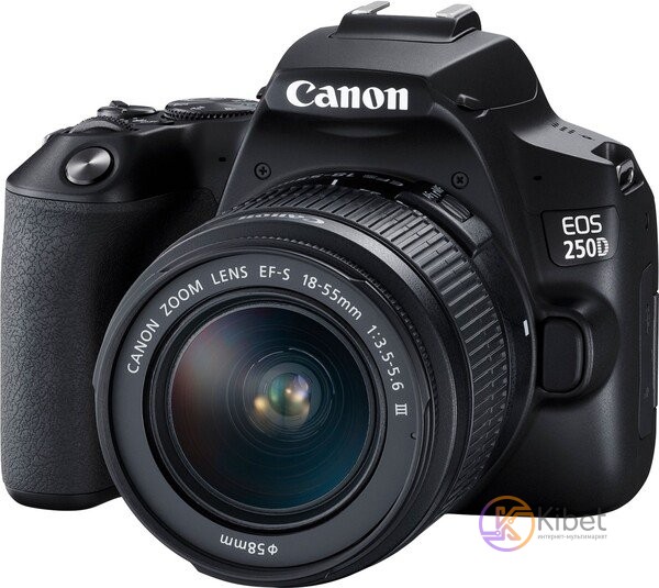 Зеркальный фотоаппарат Canon EOS 250D kit 18-55 DC III, Black (3454C009)