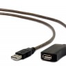 Активный кабель-удлинитель USB2.0 - 5.0м AM AF Cablexpert UAE-01-5M черный