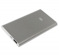 Универсальная мобильная батарея 5000 mAh, Xiaomi, Silver, Ultra Slim, 1xUSB 2.