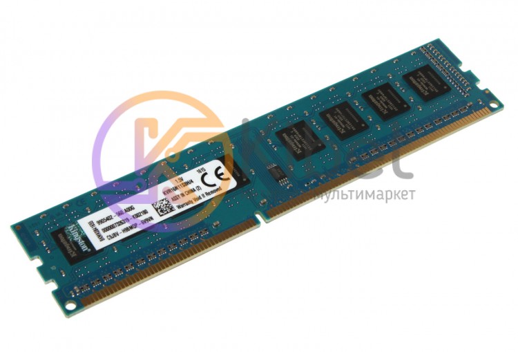 Модуль памяти 4Gb DDR3, 1600 MHz, Kingston, 11-11-11-28, 1.5V (KVR16N11S8H 4)