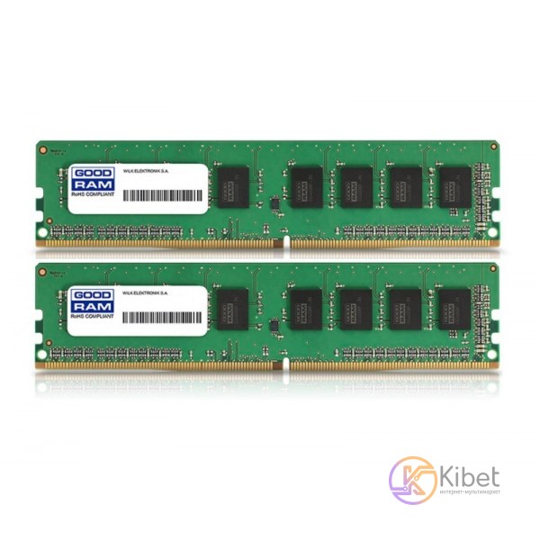 Модуль памяти 4Gb x 2 (8Gb Kit) DDR4, 2666 MHz, Goodram, CL19, 1.2V (GR2666D464L