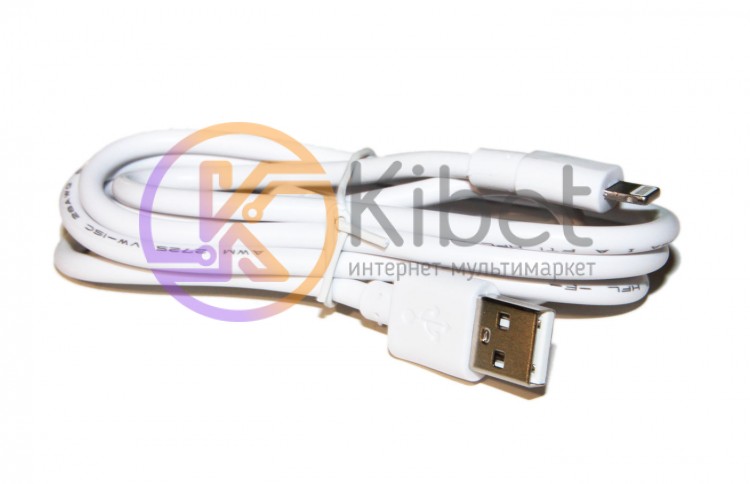 Кабель USB - Lightning 1.5 м Continent White, Shrink (DCI-2150WT OEM)