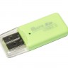 Card Reader внешний Merlion CRD-1GR, M2 microSD, Green