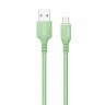 Кабель USB - micro USB 1 м ColorWay Green, 2.4A (CW-CBUM042-GR)