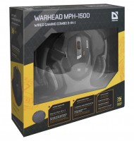 Мышь Defender Warhead MPH-1500 USB с игровой поверхностью и гарнитурой Black (52