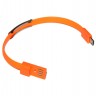 Кабель USB - microUSB, Orange, 20 cм, браслет