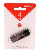 USB Флеш накопитель 4Gb Smartbuy Crown Black, SB4GBCRW-K