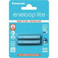 Аккумулятор AAA, 550 mAh, Panasonic Eneloop Lite, 2 шт, 1.2V, Blister, ресурс -
