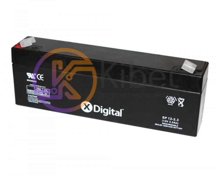 Батарея для ИБП 12В 2,3Ач X-Digital SP 12-2.3 (SW1223), 176x34x61