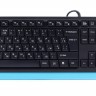 Клавиатура A4tech FKS10 Fstyler Sleek MMedia Comfort, USB, Blue, (US+Ukrainian+R