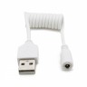 Переходник USB (папа) - DC 3.5 (мама), Extradigital, White, 20 см (KBP1650)