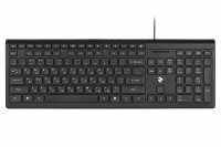 Клавиатура 2E KM1020, Black, Slim, USB, 1,5 м (2E-KM1020UB)