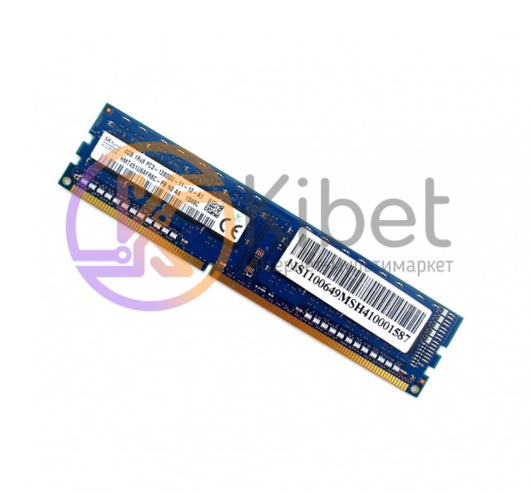 Модуль памяти 4Gb DDR3, 1600 MHz, Hynix, 11-11-11-28, 1.5V (HMT451U6AFR8C-PB)