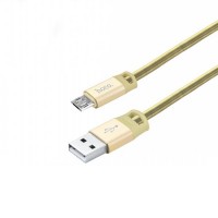 Кабель USB - microUSB, Hoco Golden shield , Gold, 1 м (U27)