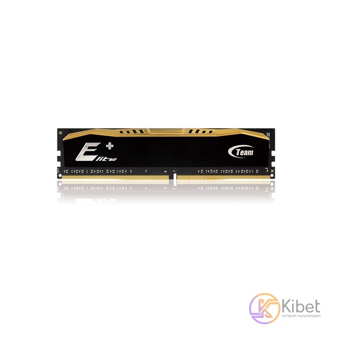 Модуль памяти 8Gb DDR4, 2400 MHz, Team Elite Plus, Black, 16-16-16, 1.2V, с ради