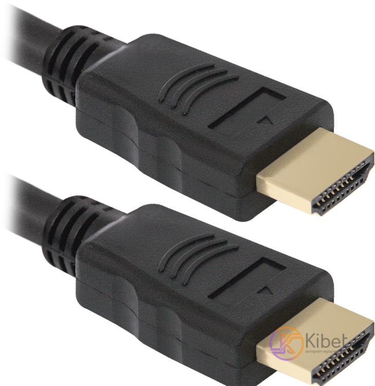 Кабель HDMI - HDMI, 2 м, Black, V1.4, Defender, позолоченные коннекторы (87352)
