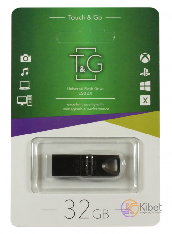 USB Флеш накопитель 32Gb T G 117 Metal series Black (TG117BK-32G)
