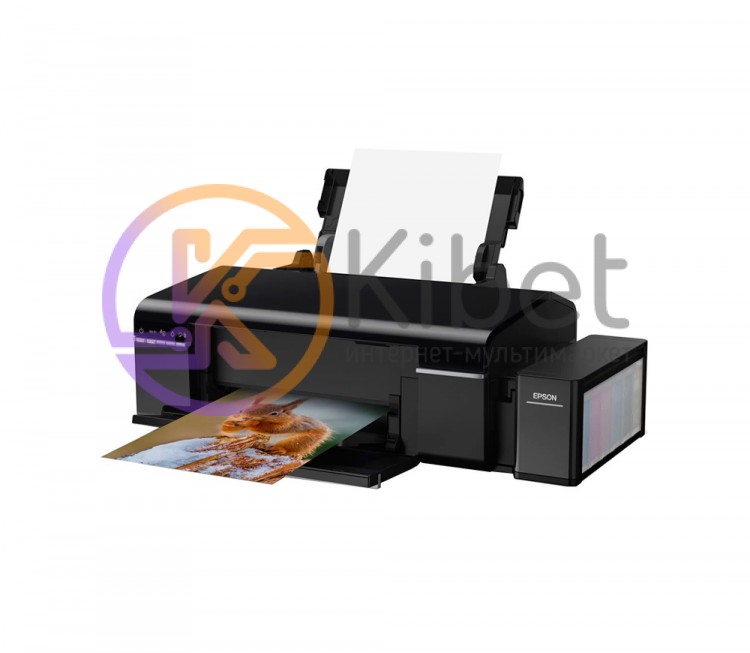 Принтер струйный цветной A4 Epson L805, Black, WiFi, 6-цветный, 5760x1440 dpi, д