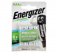 Аккумулятор AAA, 800 mAh, Energizer Recharge Extreme, 4 шт, 1.2V, Blister (ENR E