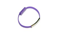 Кабель USB - microUSB, Purple, 20 cм, в виде браслета на руку