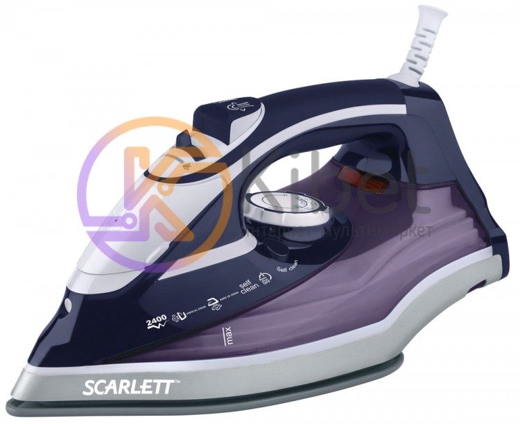 Утюг Scarlett SC-SI30K19 Violet, 2400W, подошва KeramoPro, автоотключения, сухое