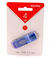 USB Флеш накопитель 4Gb Smartbuy Glossy series Blue, SB4GBGS-B