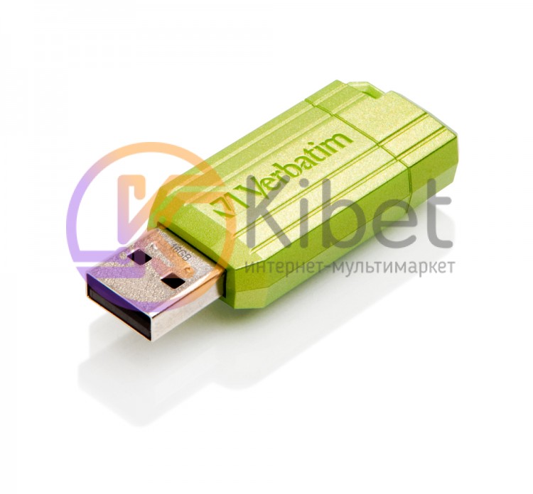 USB Флеш накопитель 16Gb Verbatim Store'N'Go Pin Stripe Green 49070