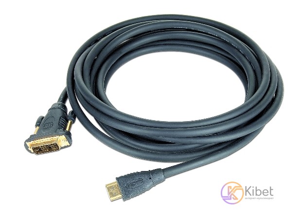 Кабель HDMI - DVI 3 м Cablexpert, V1.3 19-пин, позолоченные коннекторы (CC-HDMI-