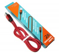 Кабель USB - microUSB, Red, 1 м, Voltex Nylon, 2A