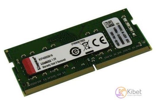 Модуль памяти SO-DIMM, DDR4, 16Gb, 2933 MHz, Kingston, 1.2V, CL21 (KCP429SS8 16)